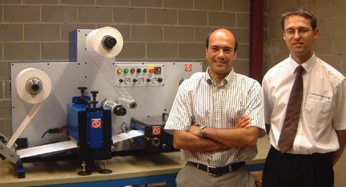 Daco Solutions 50th installation at Sanbesan, Barcelona, Spain - Daco DTD 250 bench top die cutter for the production of blank labels.