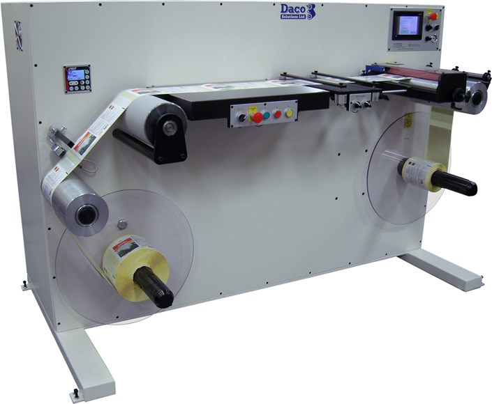 Daco DTR350-BK for the rewinding of booklet / ecl labels