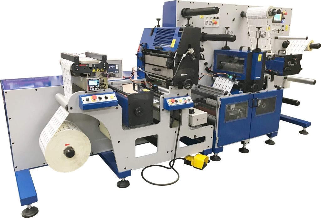 Daco DF350SR semi-rotary die cutter for the finishing of digitally printed labels