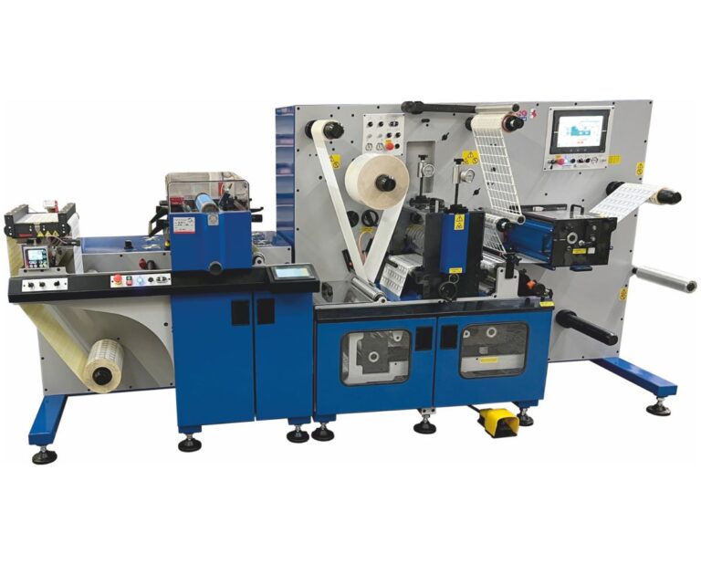 Daco DF350SR semi-rotary die cutter for the finishing of digitally printed labels